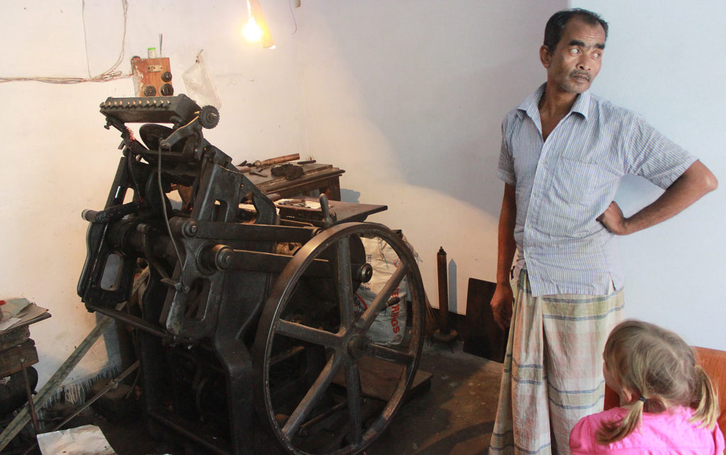 Babu has operated letterpresses for fourty years